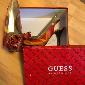 GUESS by Marciano Pink/Orange Flower Heels